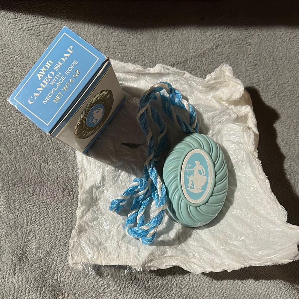 Avon Blue Hand Soap with Elegant Design 1969